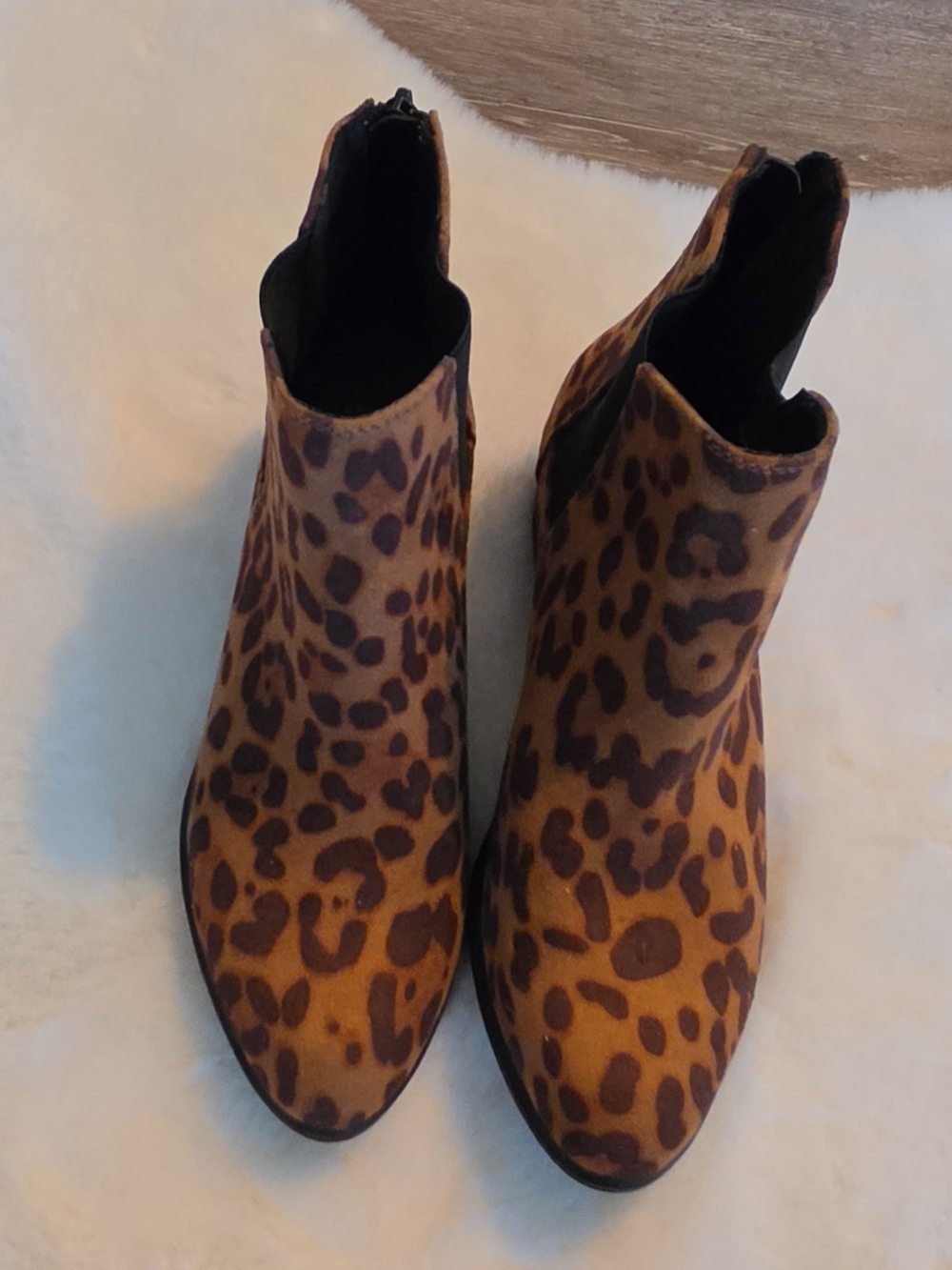 Esprit Leopard Print Chelsea Booties in Brown Size 7 - Picture 7 of 8